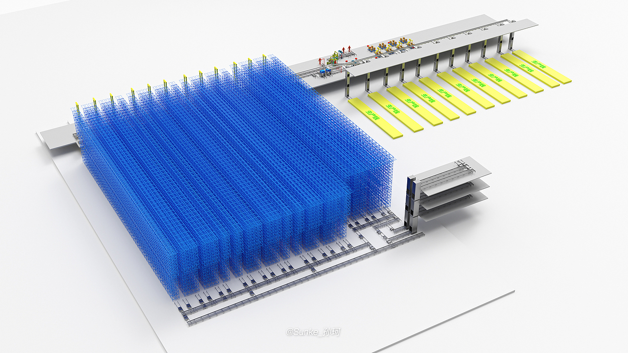 物流园区工厂鸟瞰三维效果图渲染（图ZMzkxMTgyNDA0） - 其他三维 - 站酷设计师SunKe_孙珂原创素材 - 站酷ZCOOL