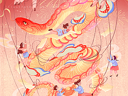 2025蛇年新春插画