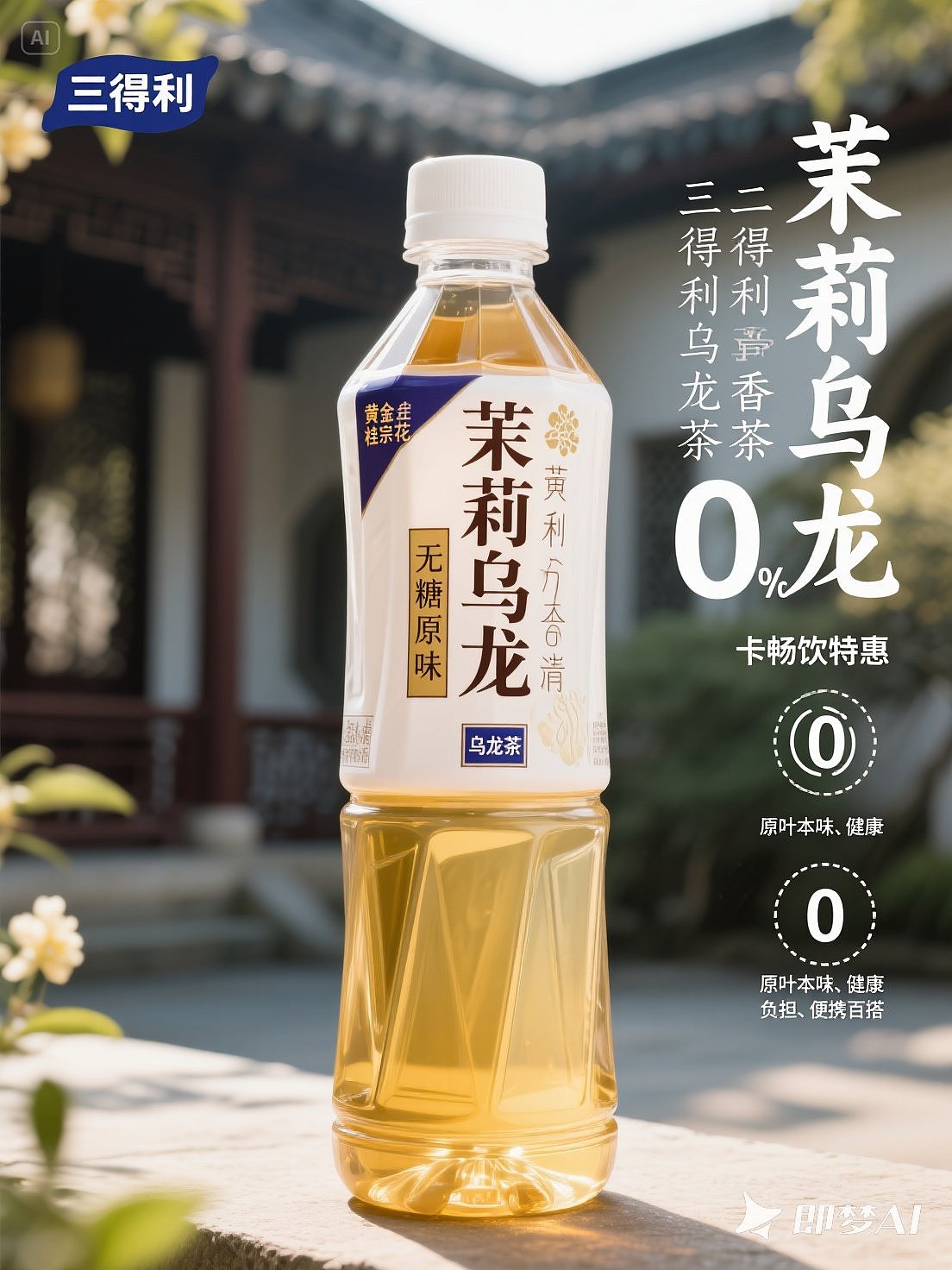 乌龙茶饮料传统风格海报banner