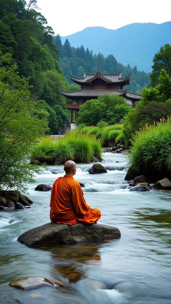 不知何处寺 风送钟声来