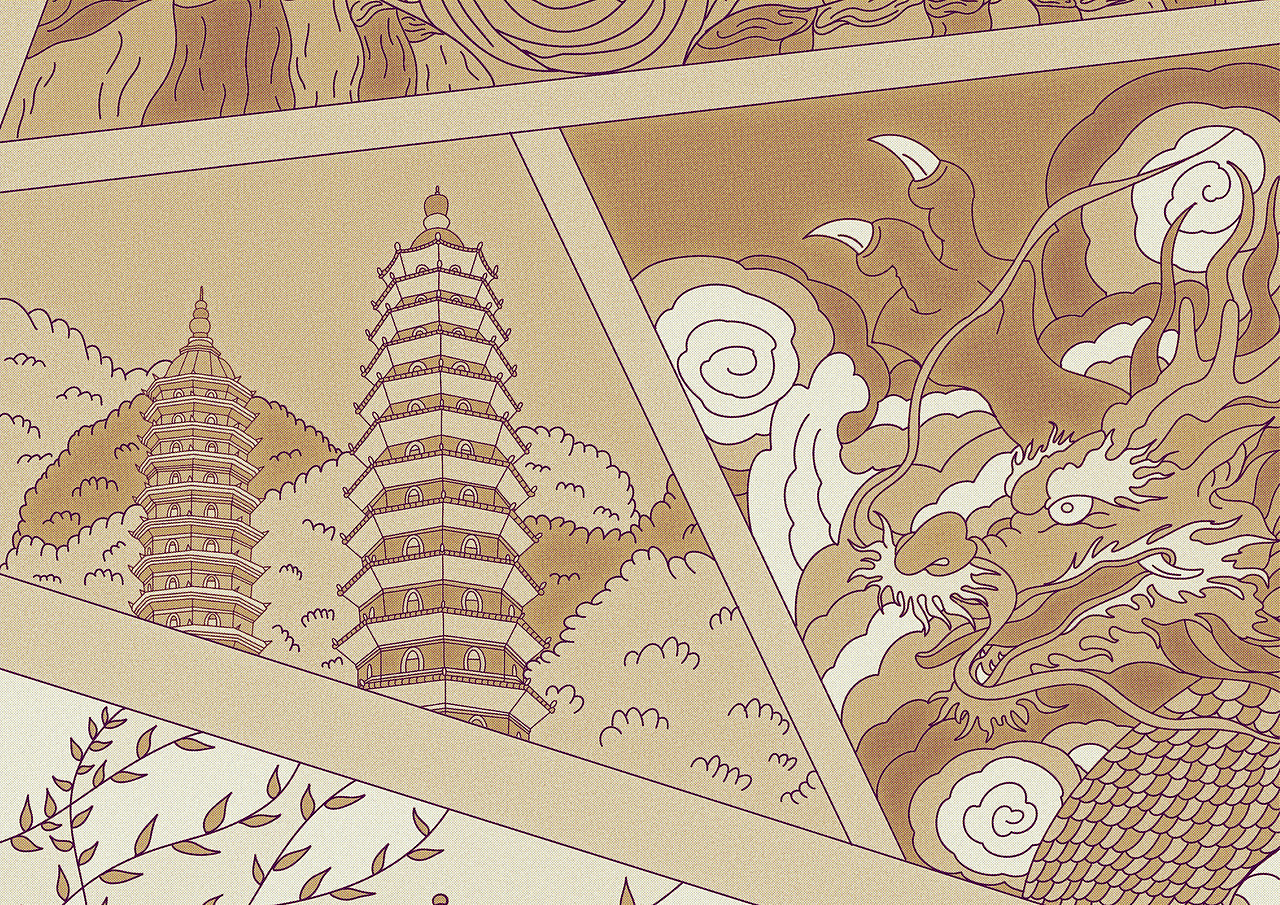 太原|城市|风景|海报|文旅|插画|复古（老报纸风）（图ZMzkxMjAyNjA4） - 商业插画 - 站酷设计师prince琦雨遇鱼原创素材 - 站酷ZCOOL