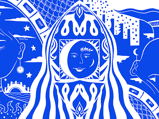 【线条画】我在海里上班