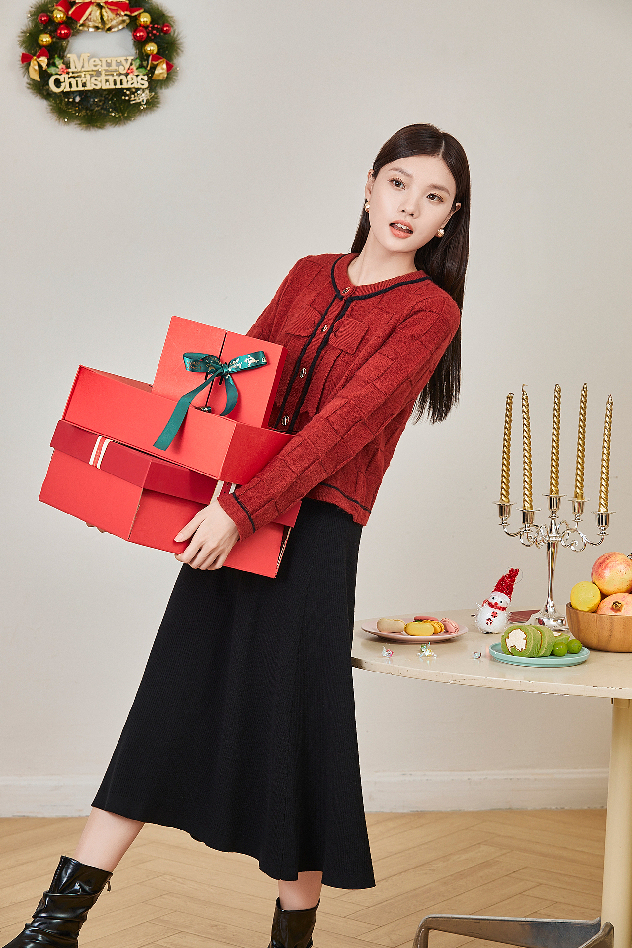 圣诞主题女装拍摄