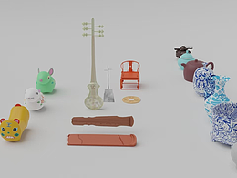  BLENDER建模-小瓶子、小玩偶、家具。。。