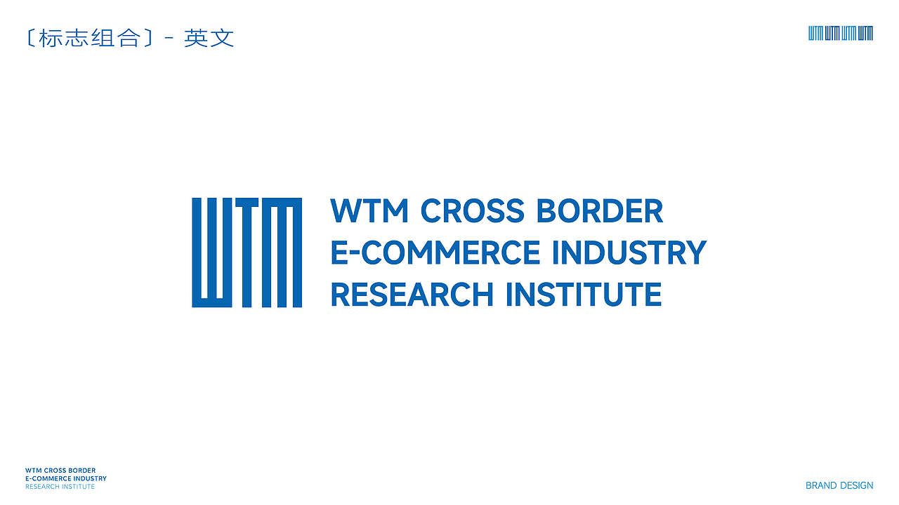 WTM跨境电商产业研究院LOGO设计|企业品牌形象VI设计