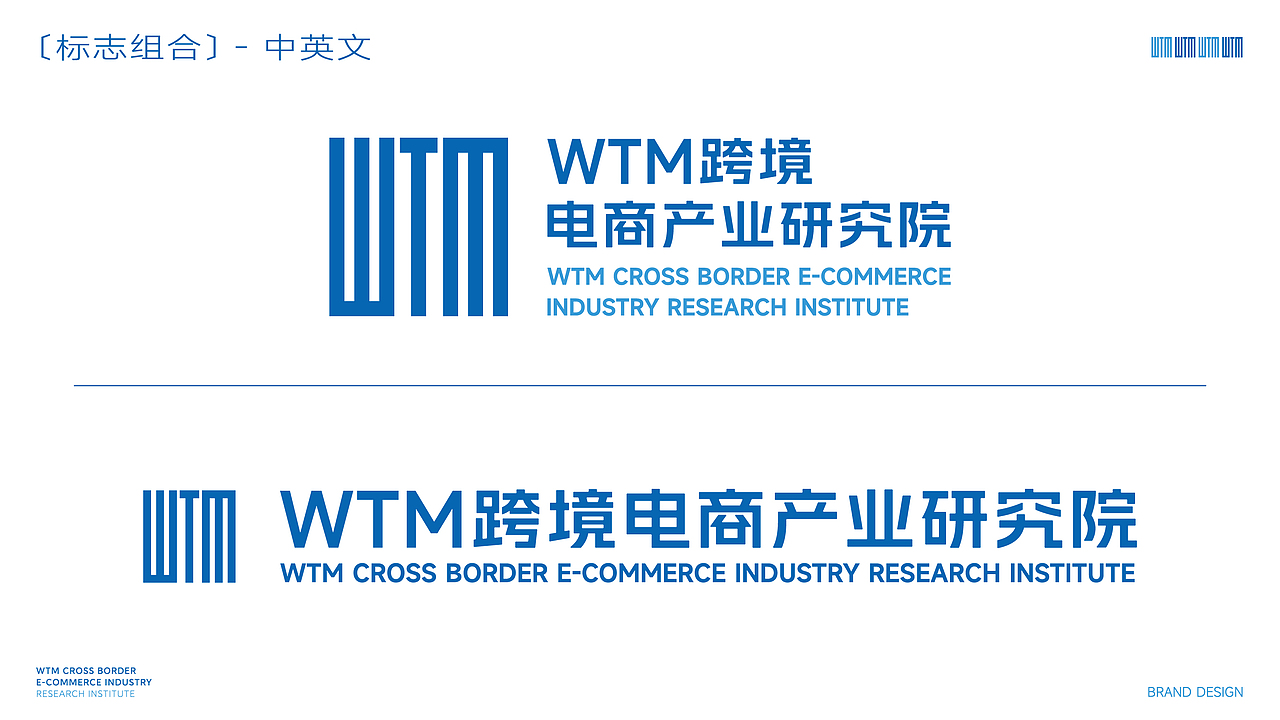 WTM跨境电商产业研究院LOGO设计|企业品牌形象VI设计