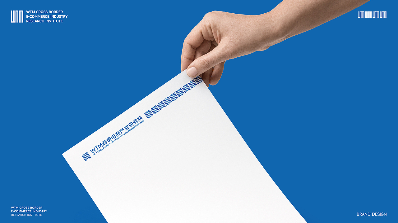 WTM跨境电商产业研究院LOGO设计|企业品牌形象VI设计