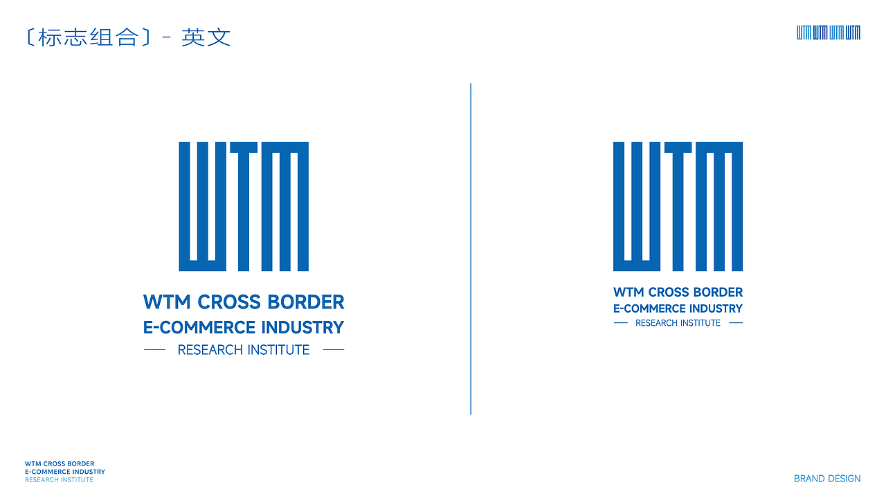 WTM跨境电商产业研究院LOGO设计|企业品牌形象VI设计