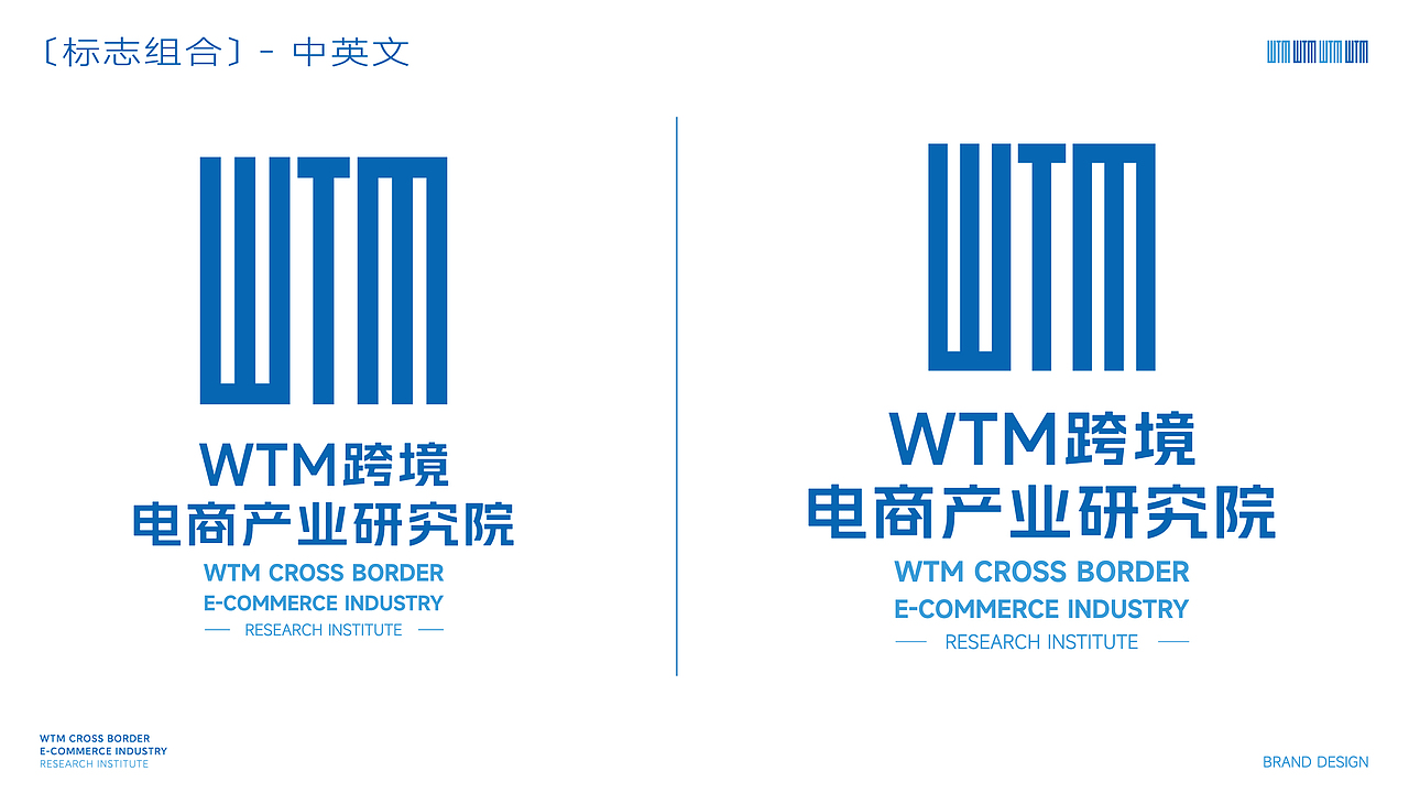 WTM跨境电商产业研究院LOGO设计|企业品牌形象VI设计