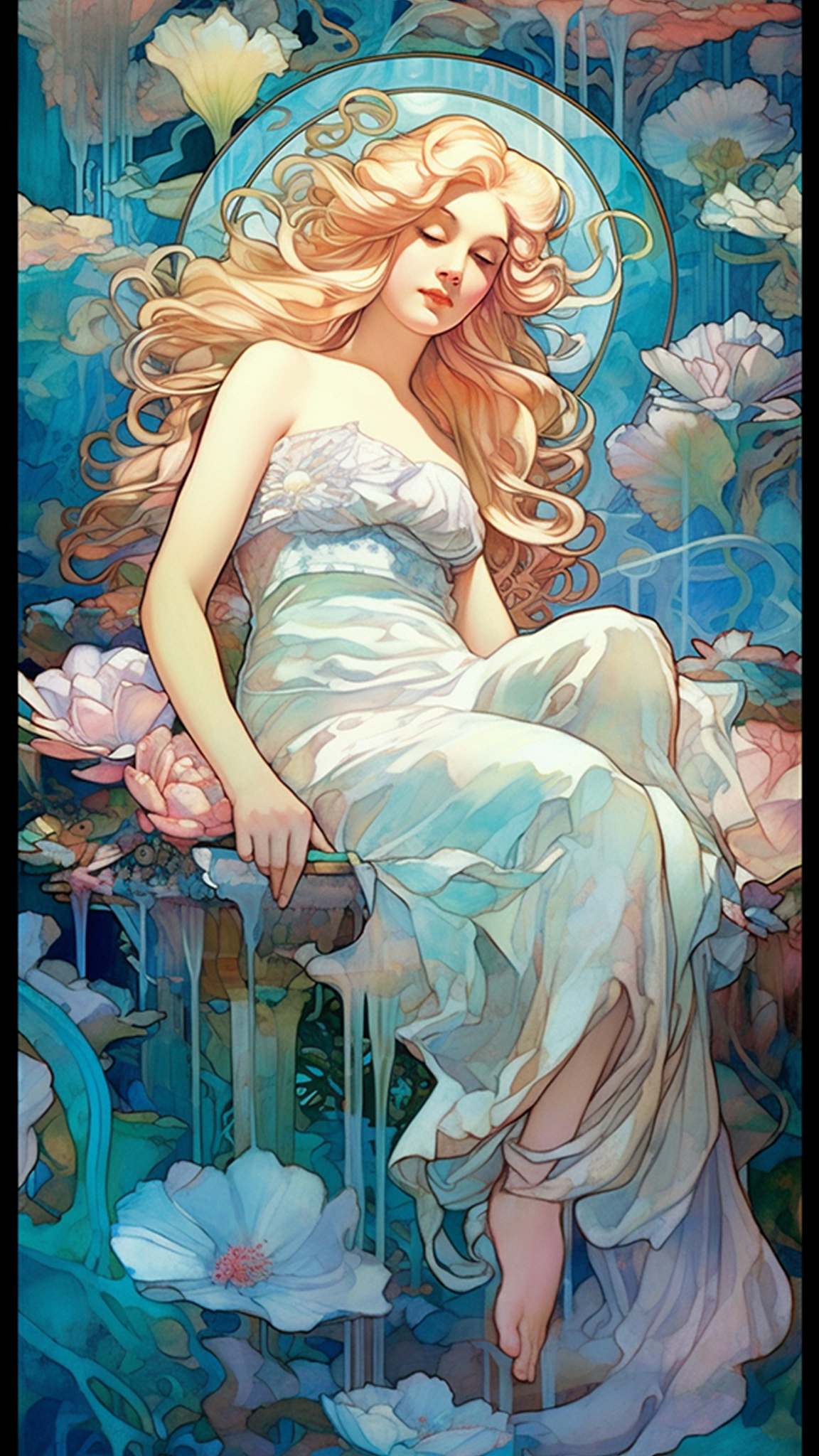 致敬穆夏：花语新章——AIGC作品