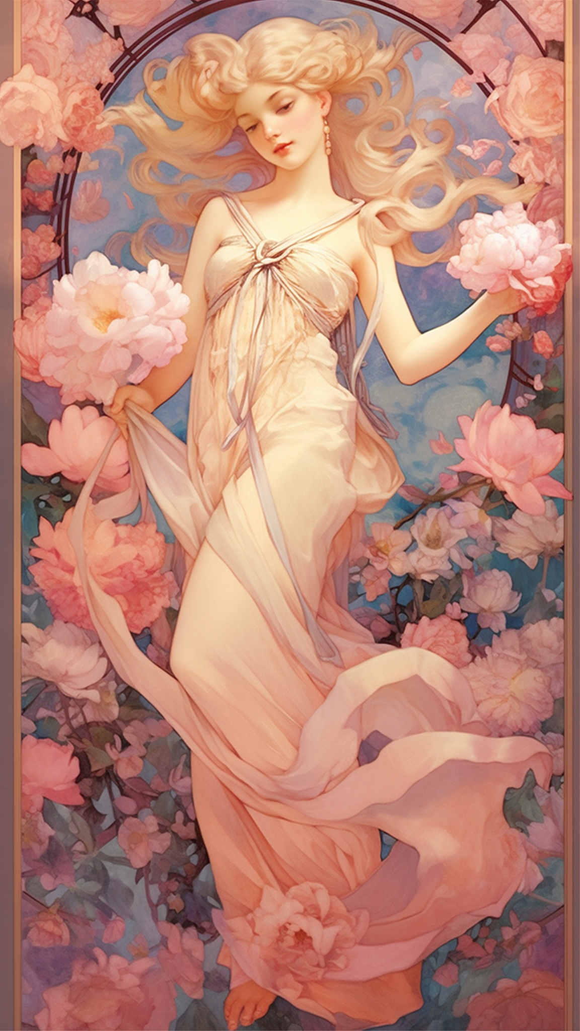 致敬穆夏：花语新章——AIGC作品