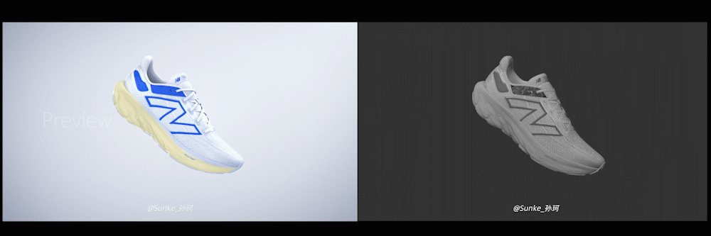 New Balance Fresh Foam 跑鞋产品CG三维动画广告