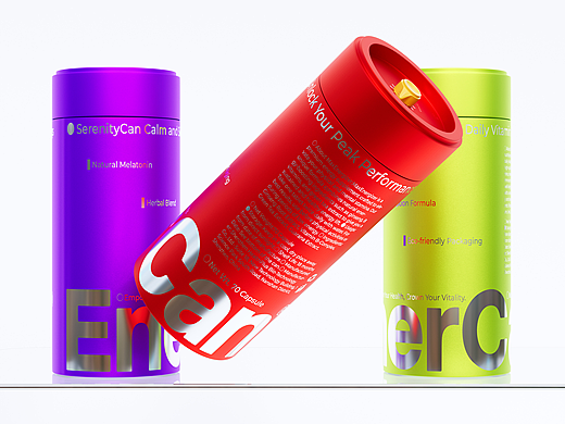 EnerCan®  ▏能量补剂片剂罐体包装设计-保健-功能性