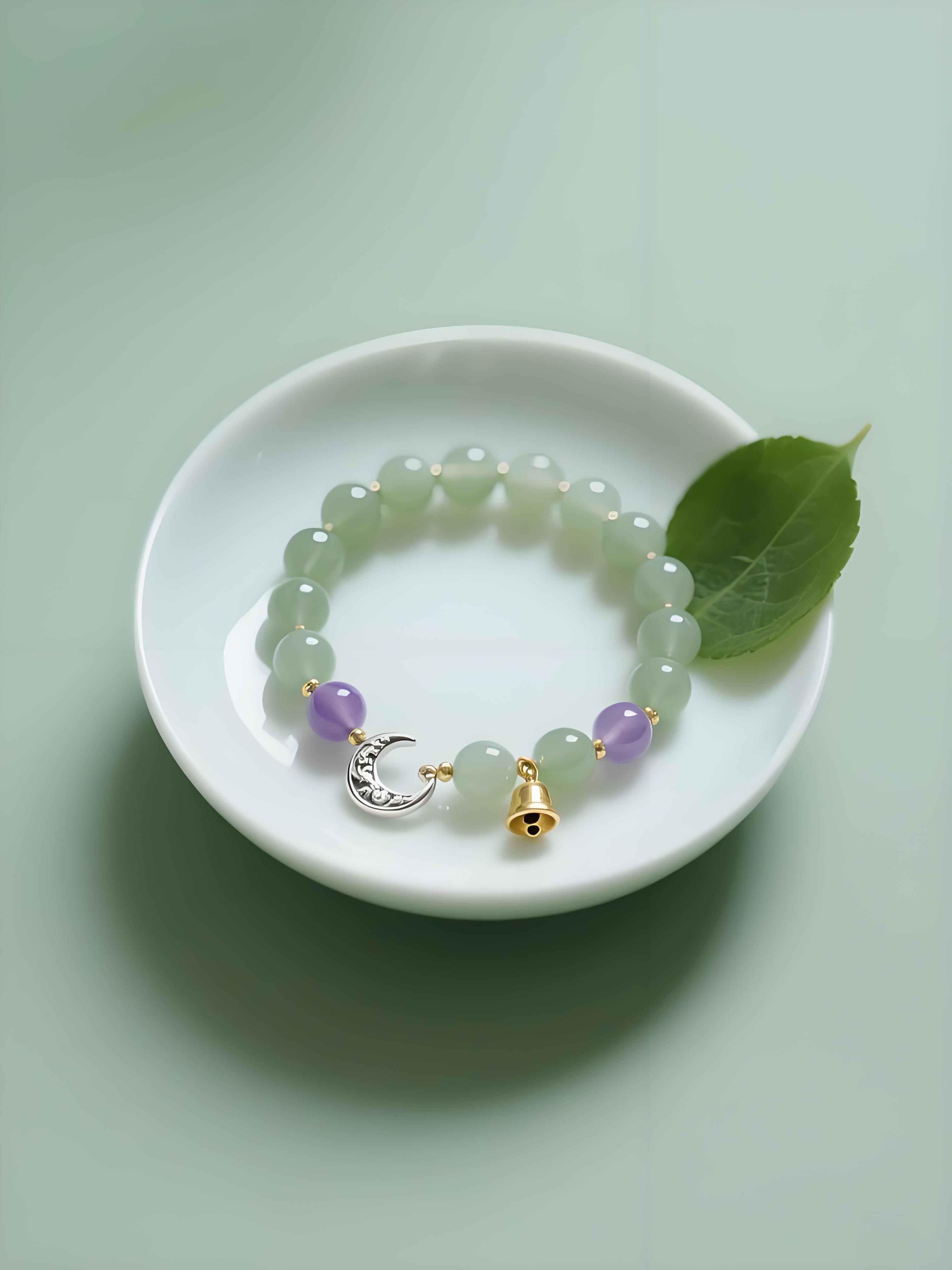 “这块玉糖里,藏着江南的春天!新中式少女手链让我原地沦陷~”