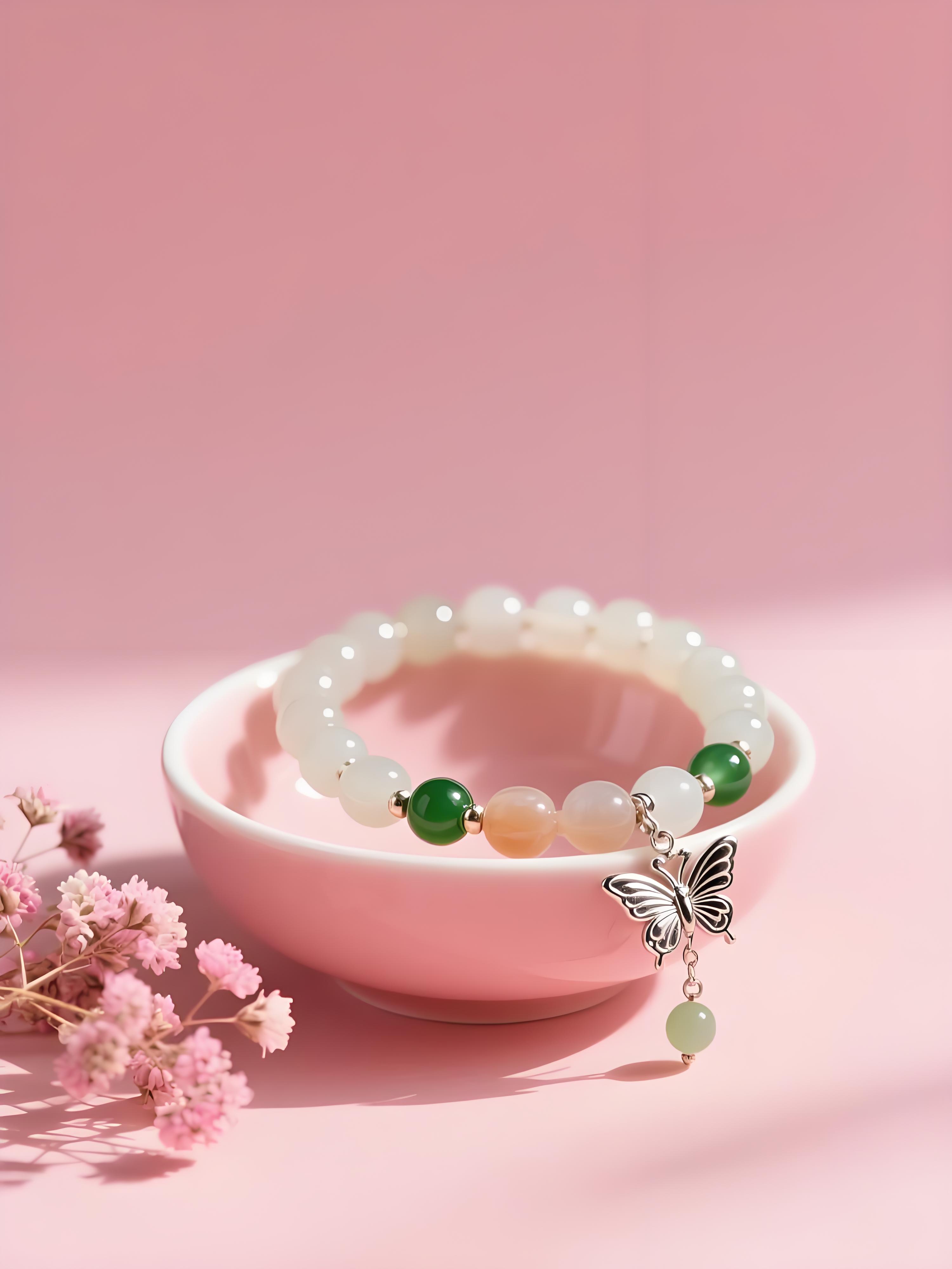 “这块玉糖里,藏着江南的春天!新中式少女手链让我原地沦陷~”