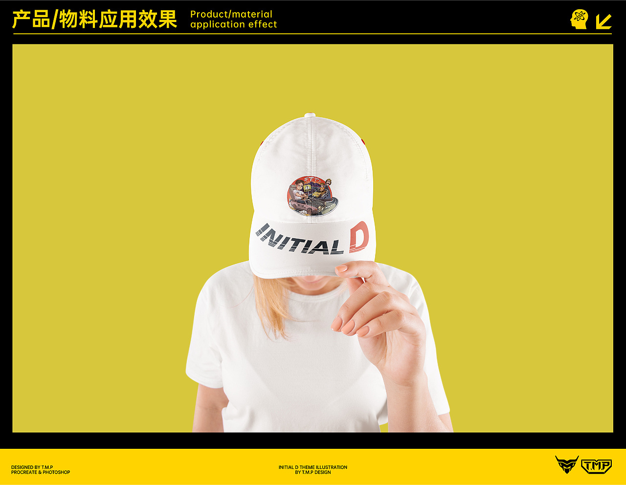 头文字D主题潮流动漫插画(大头娃娃开卡丁车版)