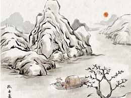 水墨古诗词场景配图