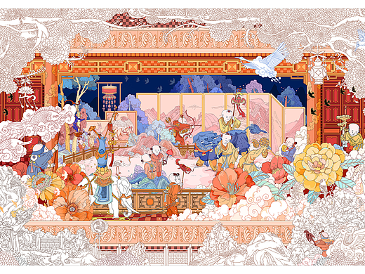 《元夜如昼》——中国古代元宵节主题系列插画创作