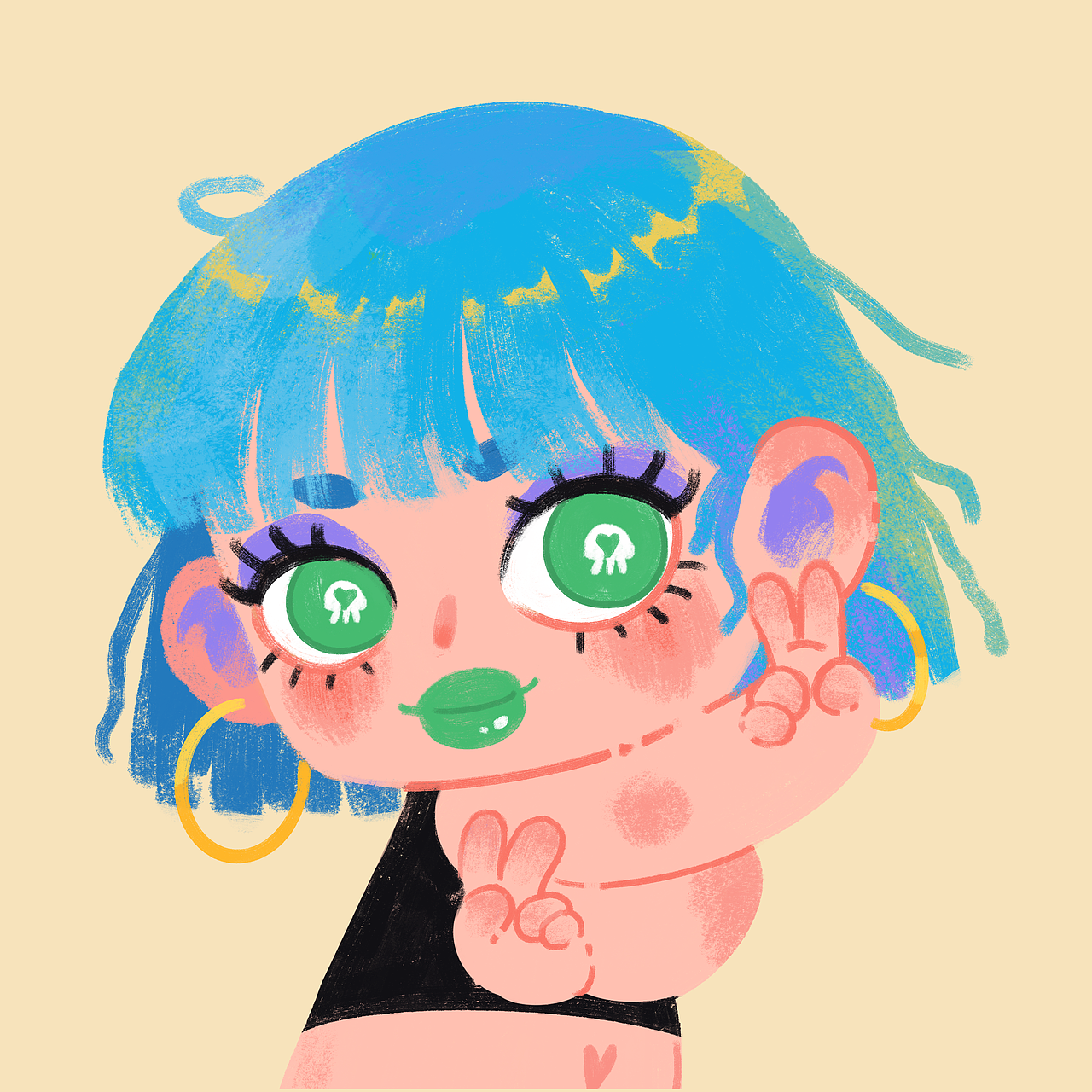 多巴胺涂鸦少女（图ZMzkxMjgwOTEy） - 儿童插画 - 站酷设计师霹雳水母原创素材 - 站酷ZCOOL