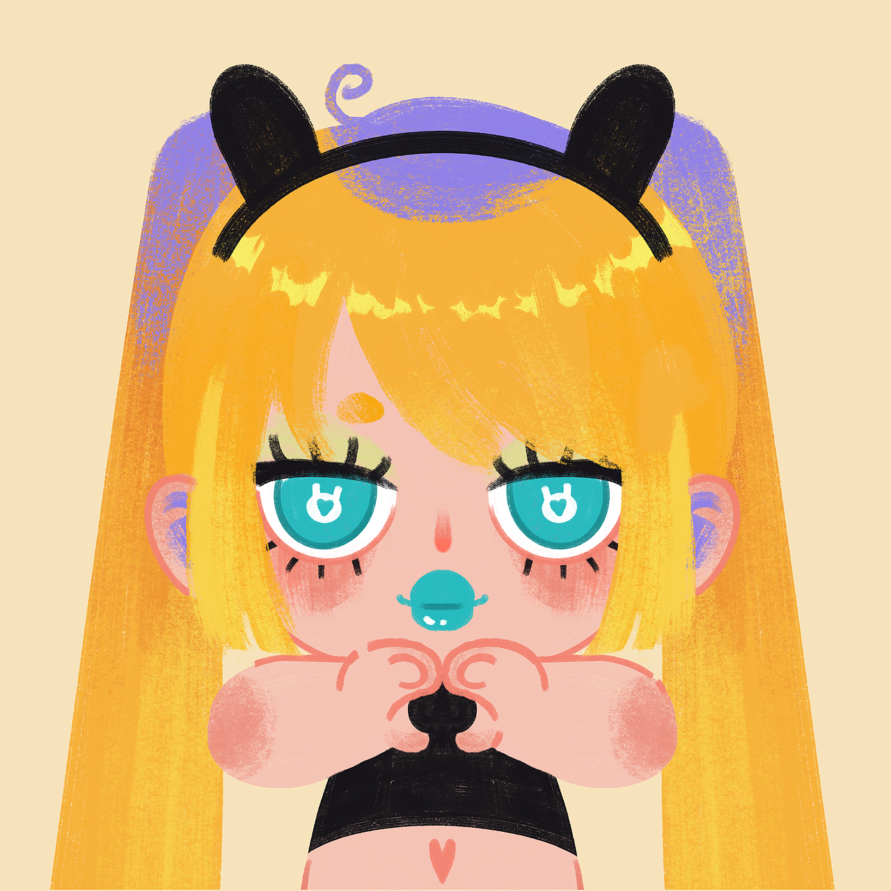 多巴胺涂鸦少女（图ZMzkxMjgwOTIw） - 儿童插画 - 站酷设计师霹雳水母原创素材 - 站酷ZCOOL