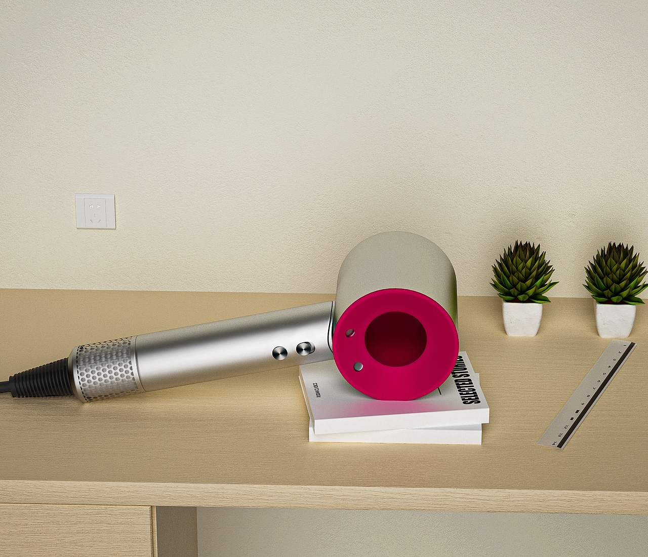 吹风气建模渲染