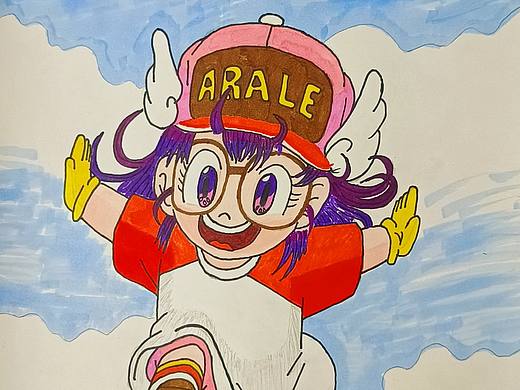 七龙珠阿拉蕾装饰画漫画摆画马克画