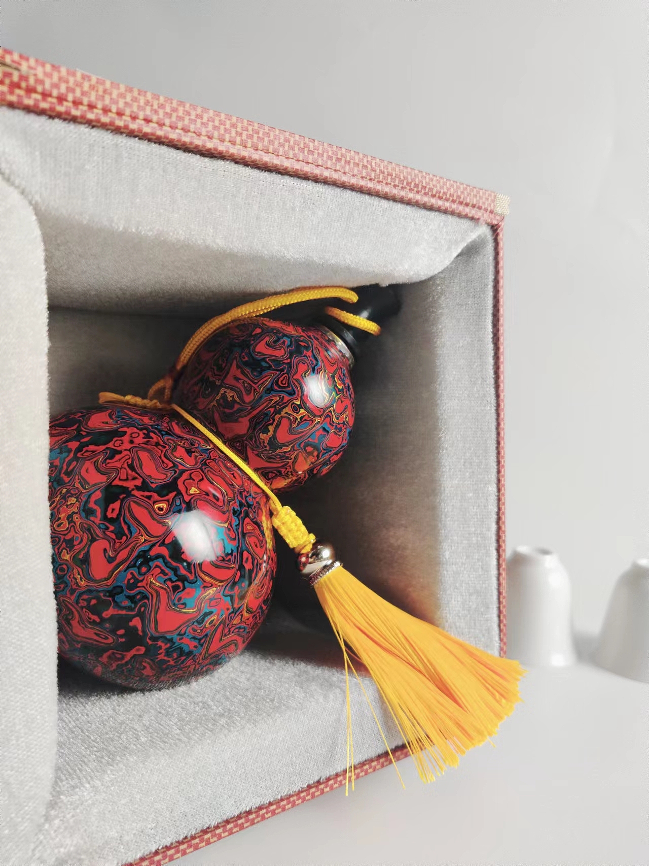 大漆犀皮酒葫芦