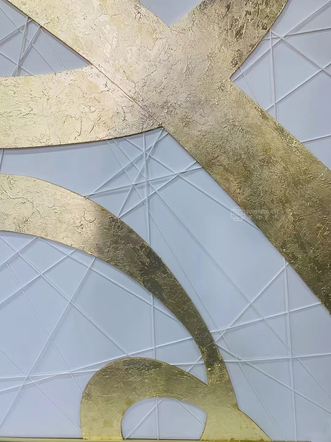 平行艺术|立体装置画:金白交织,艺术之美尽在此