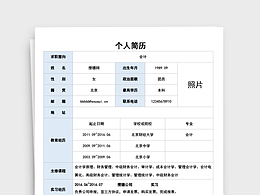 夏日清新单页个人简历自我介绍Word文稿