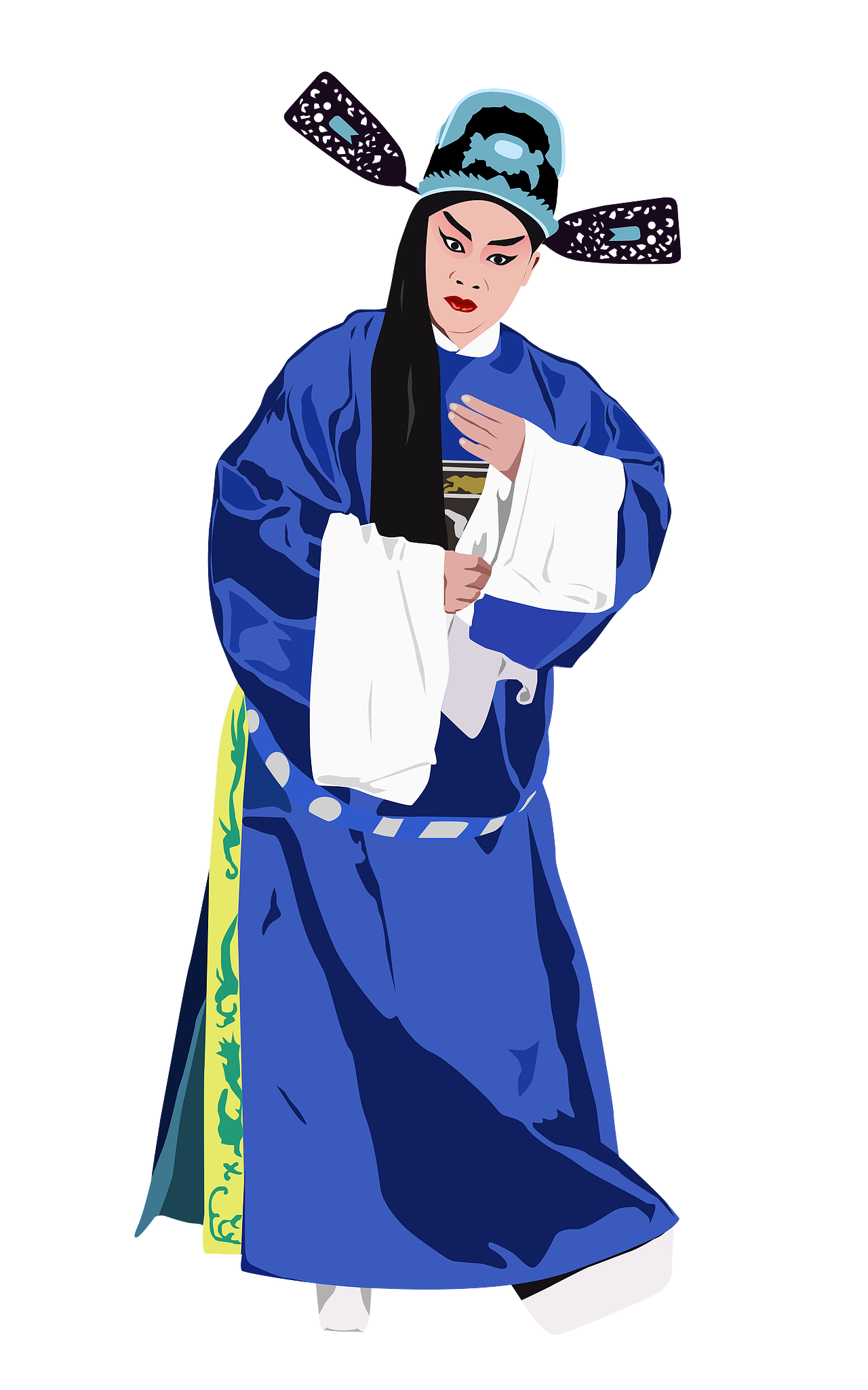 秦腔戏曲插画——周仁献嫂(周留华)