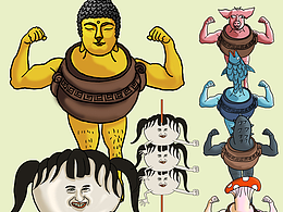 福州美食创意插画