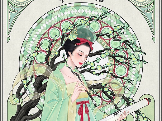 致敬穆夏·穆夏风花神卡牌