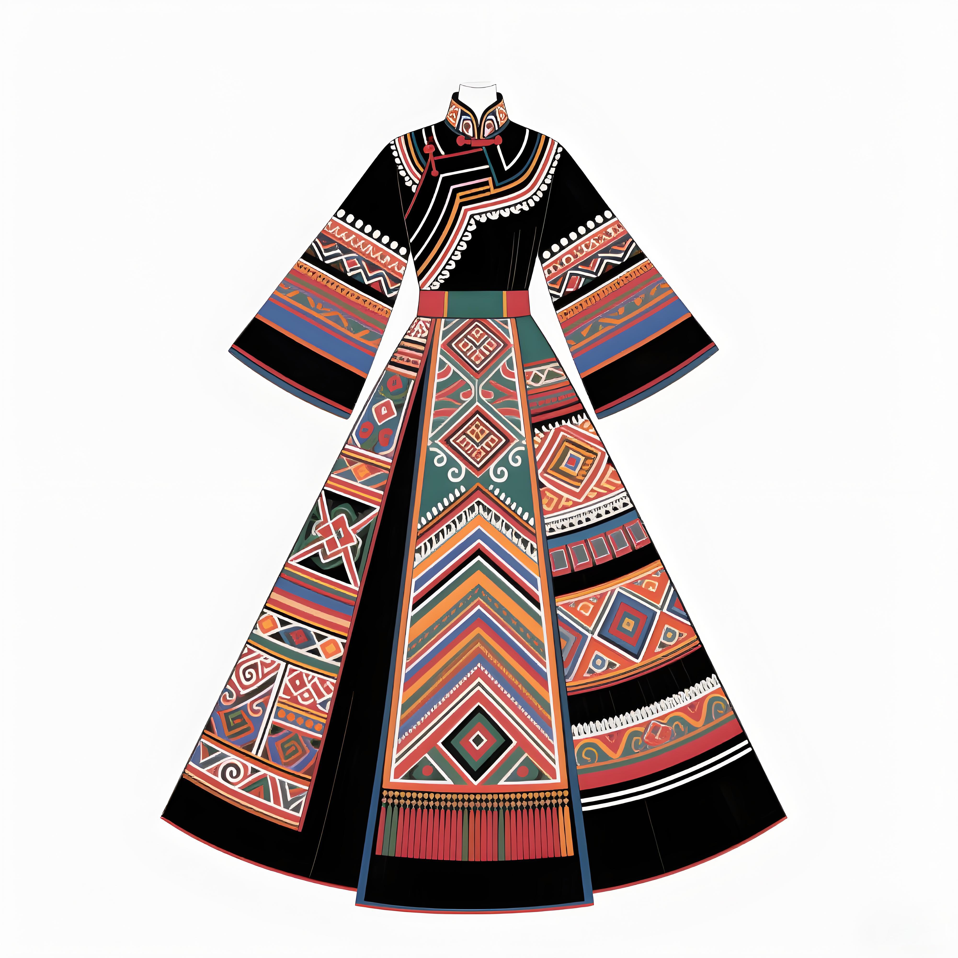 毛南族高定礼服设计说明