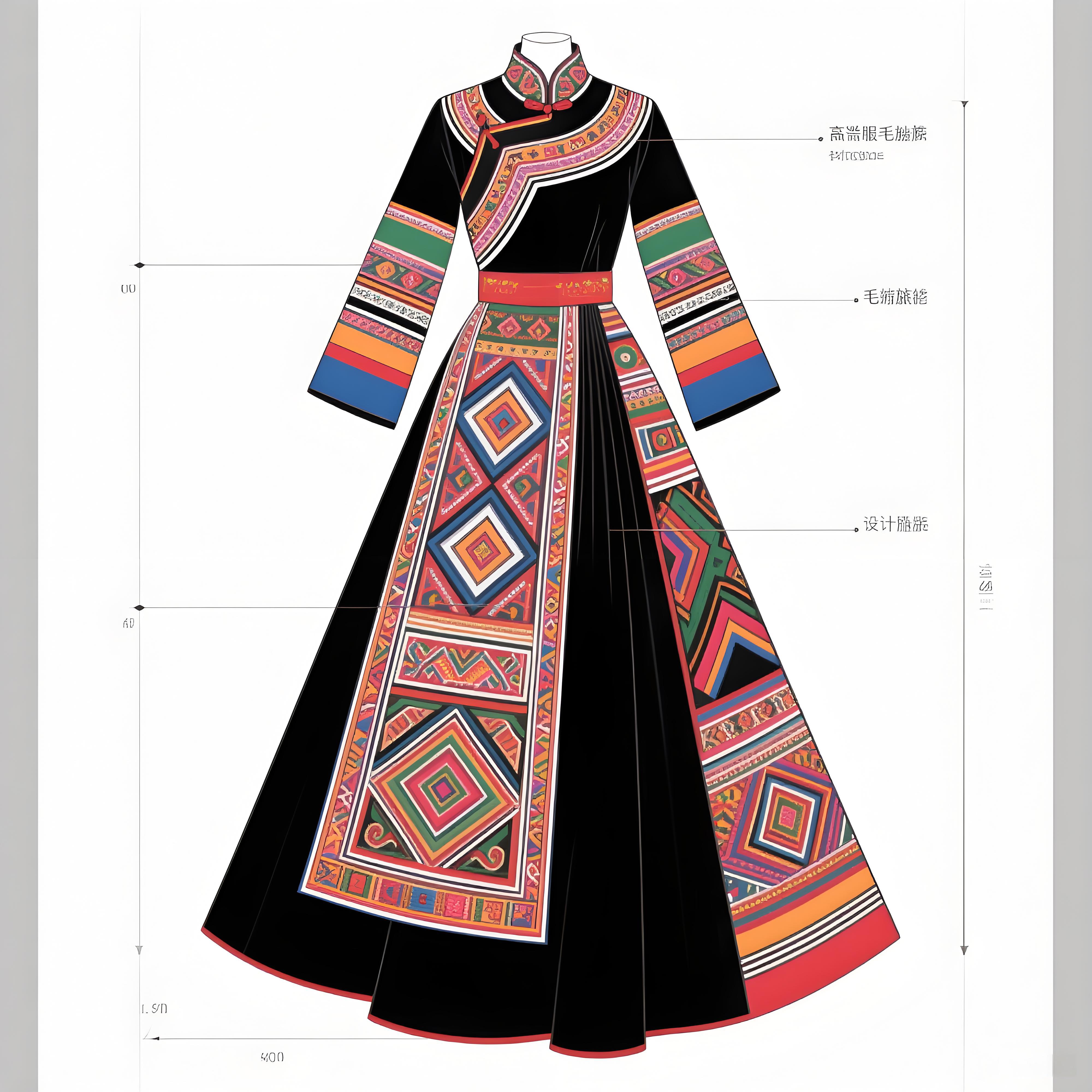 毛南族高定礼服设计说明（图ZMTUxMDU2ODA=） - 观点 - 站酷设计师欲阳城原创素材 - 站酷ZCOOL