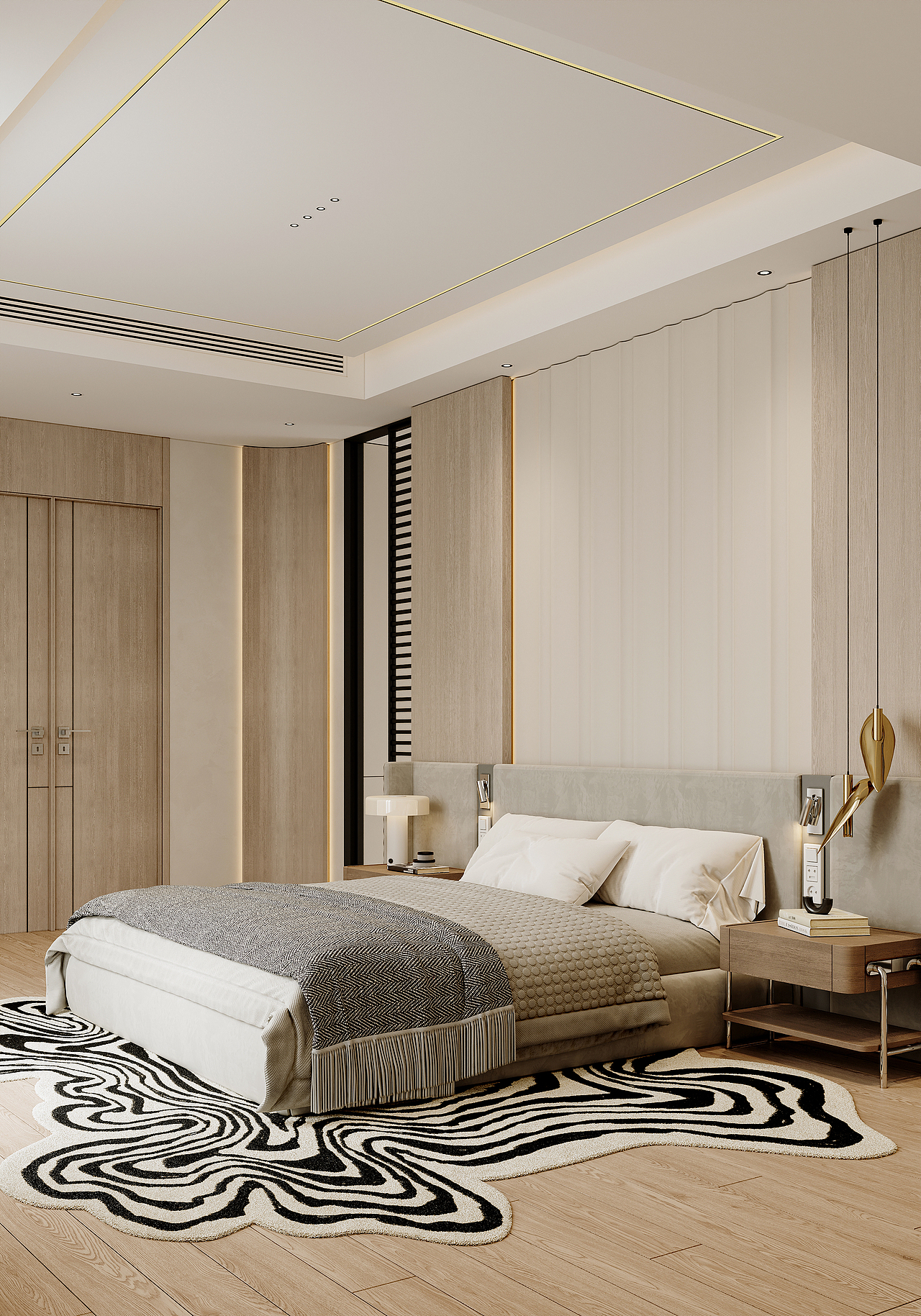 三亚 绿城海棠望庐 650㎡ 原木奶油风效果图表现