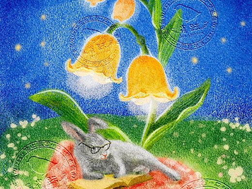 《躺平小屋·小兔》系列彩铅插画 | 待➗