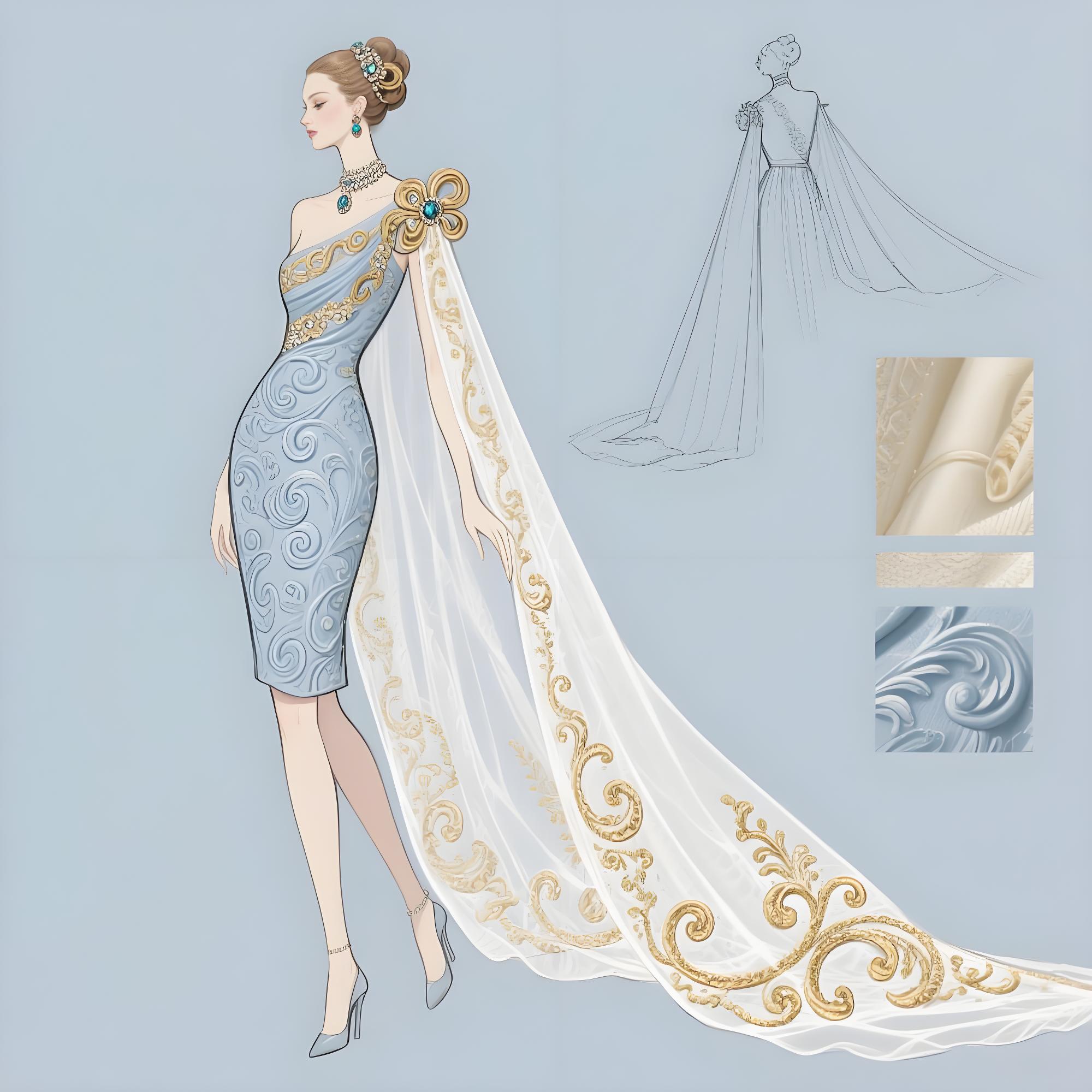 卷草低语,华服新生:洛可可纹样在当代高定中的永恒回响