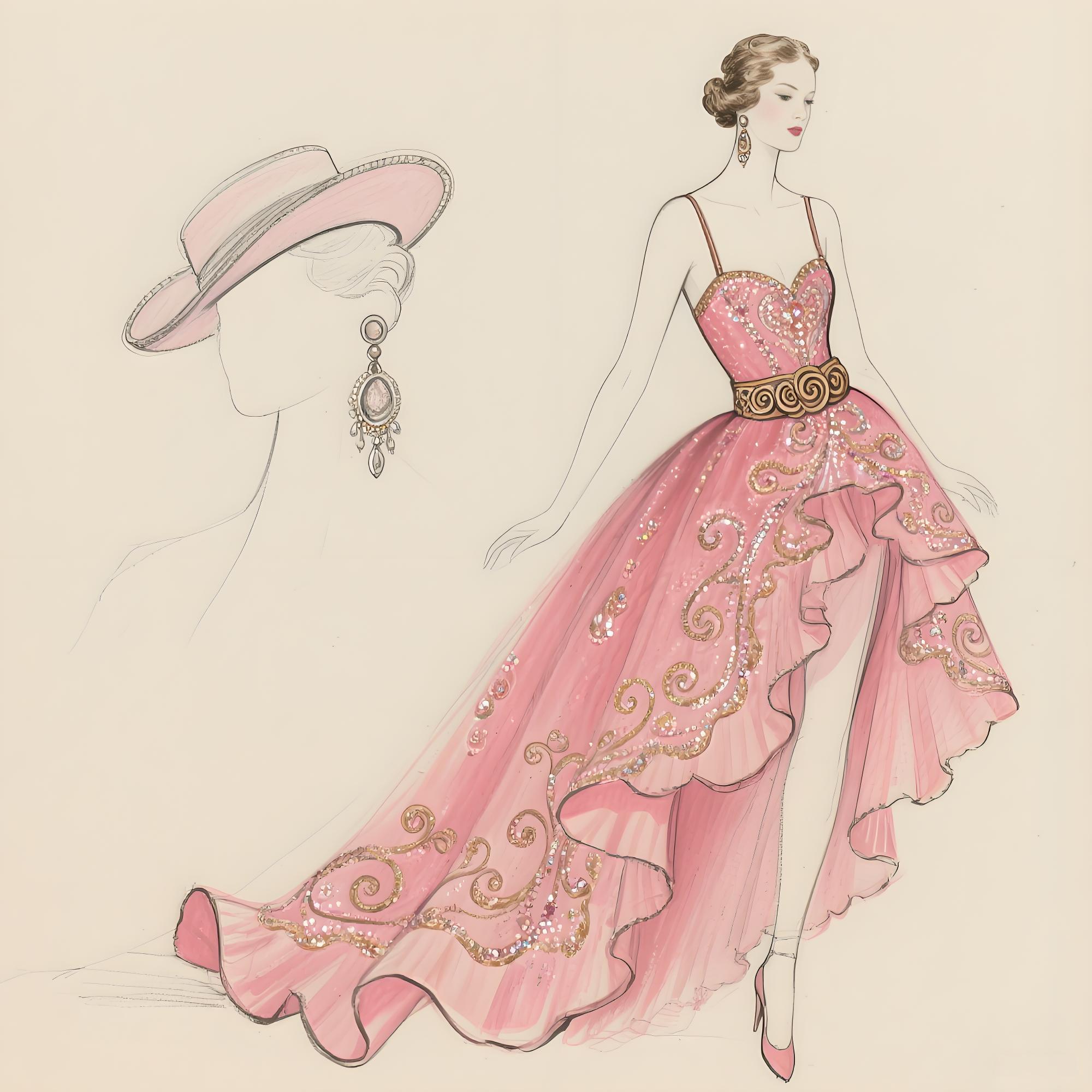 卷草低语,华服新生:洛可可纹样在当代高定中的永恒回响