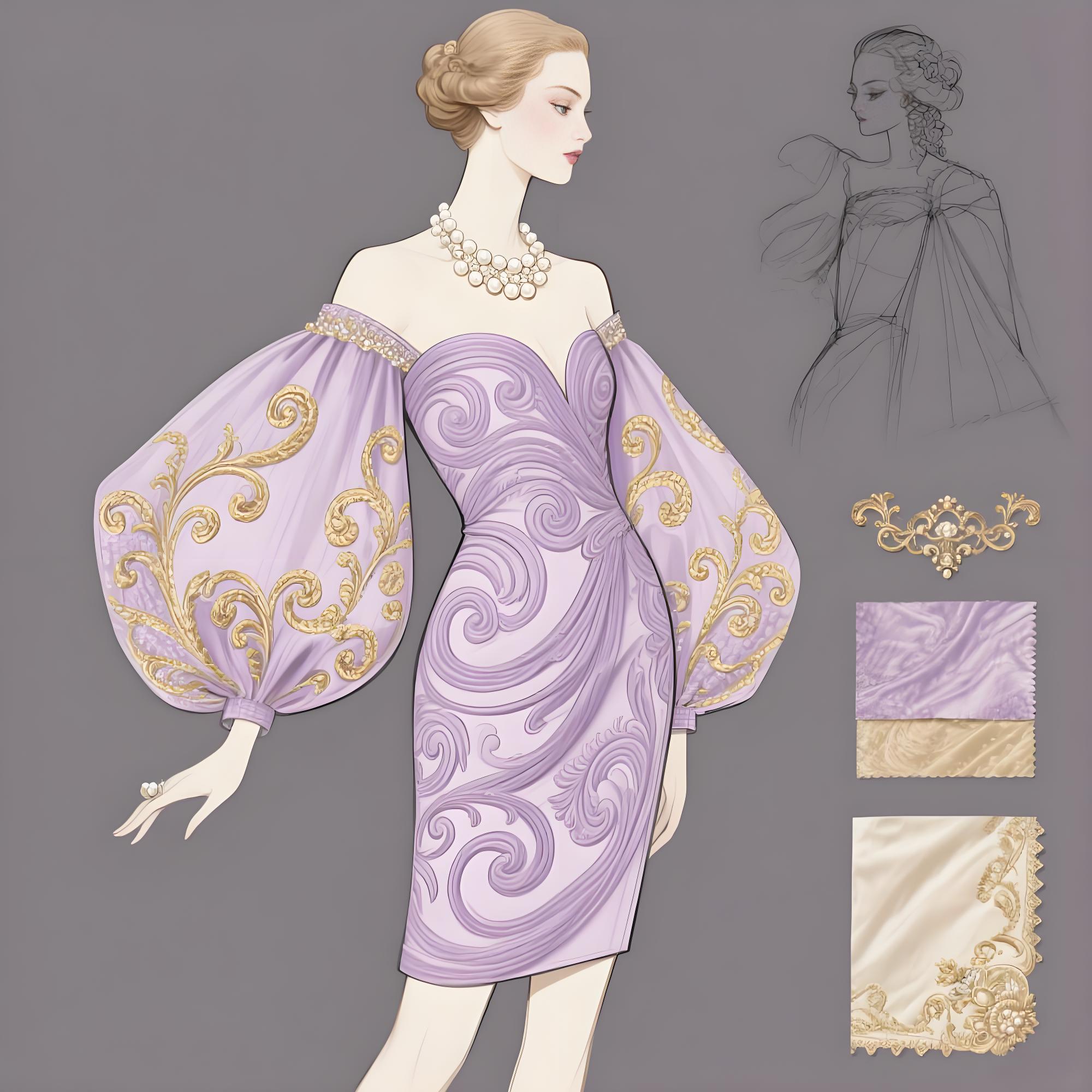 卷草低语,华服新生:洛可可纹样在当代高定中的永恒回响