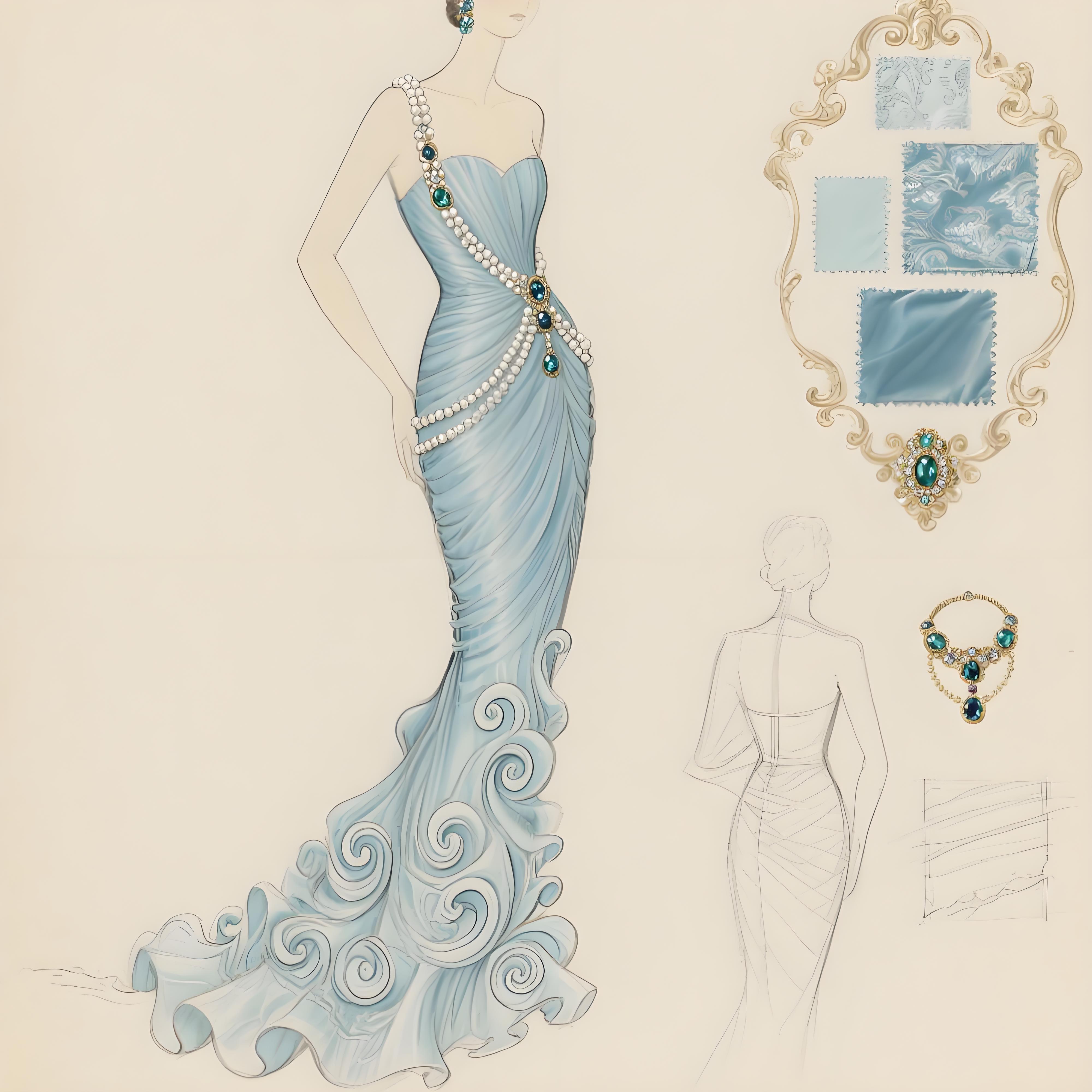 卷草低语,华服新生:洛可可纹样在当代高定中的永恒回响