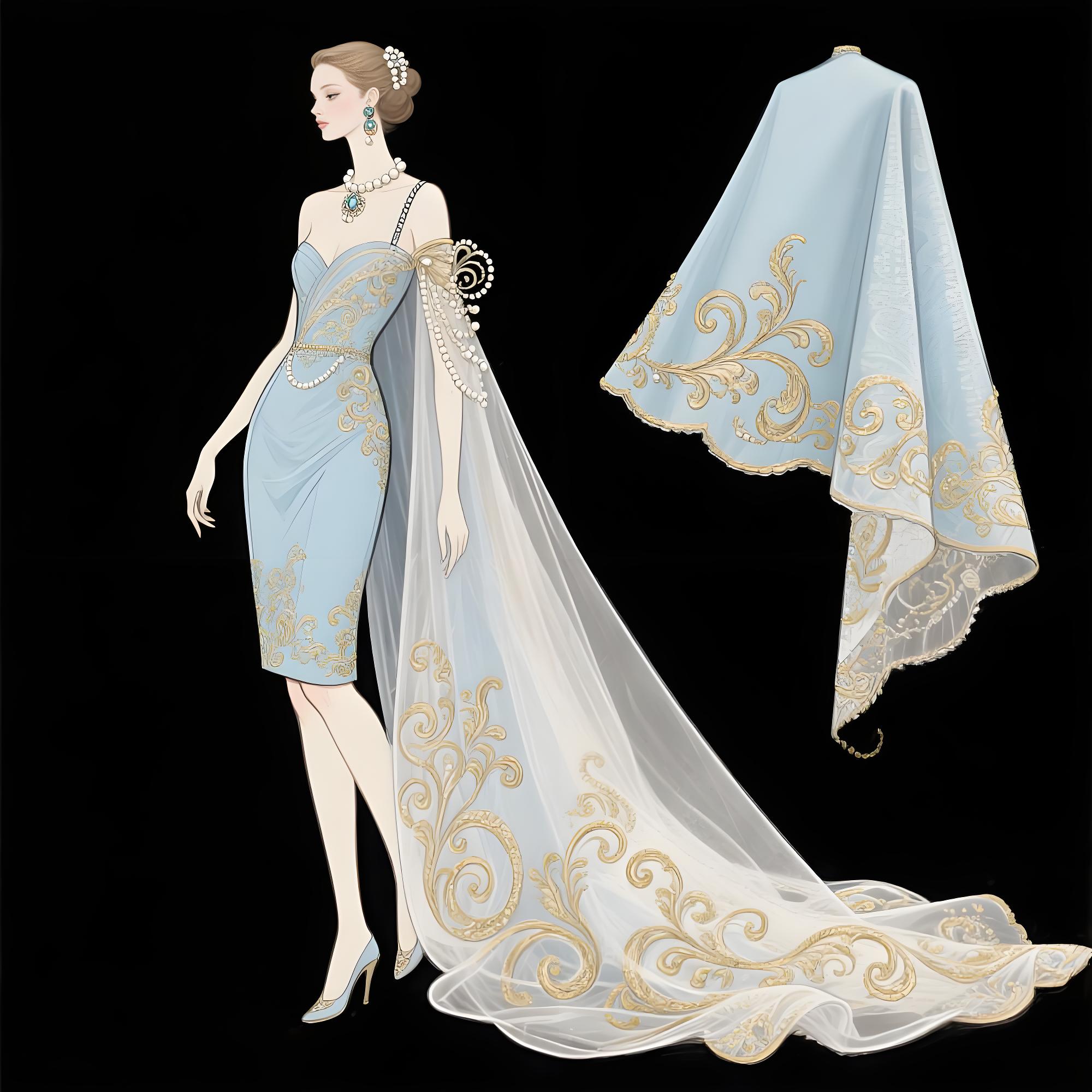 卷草低语,华服新生:洛可可纹样在当代高定中的永恒回响