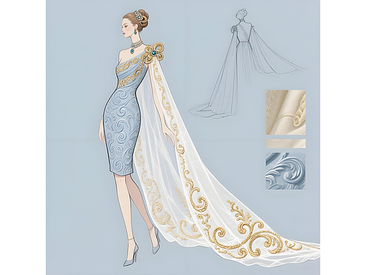 卷草低语，华服新生：洛可可纹样在当代高定中的永恒回响