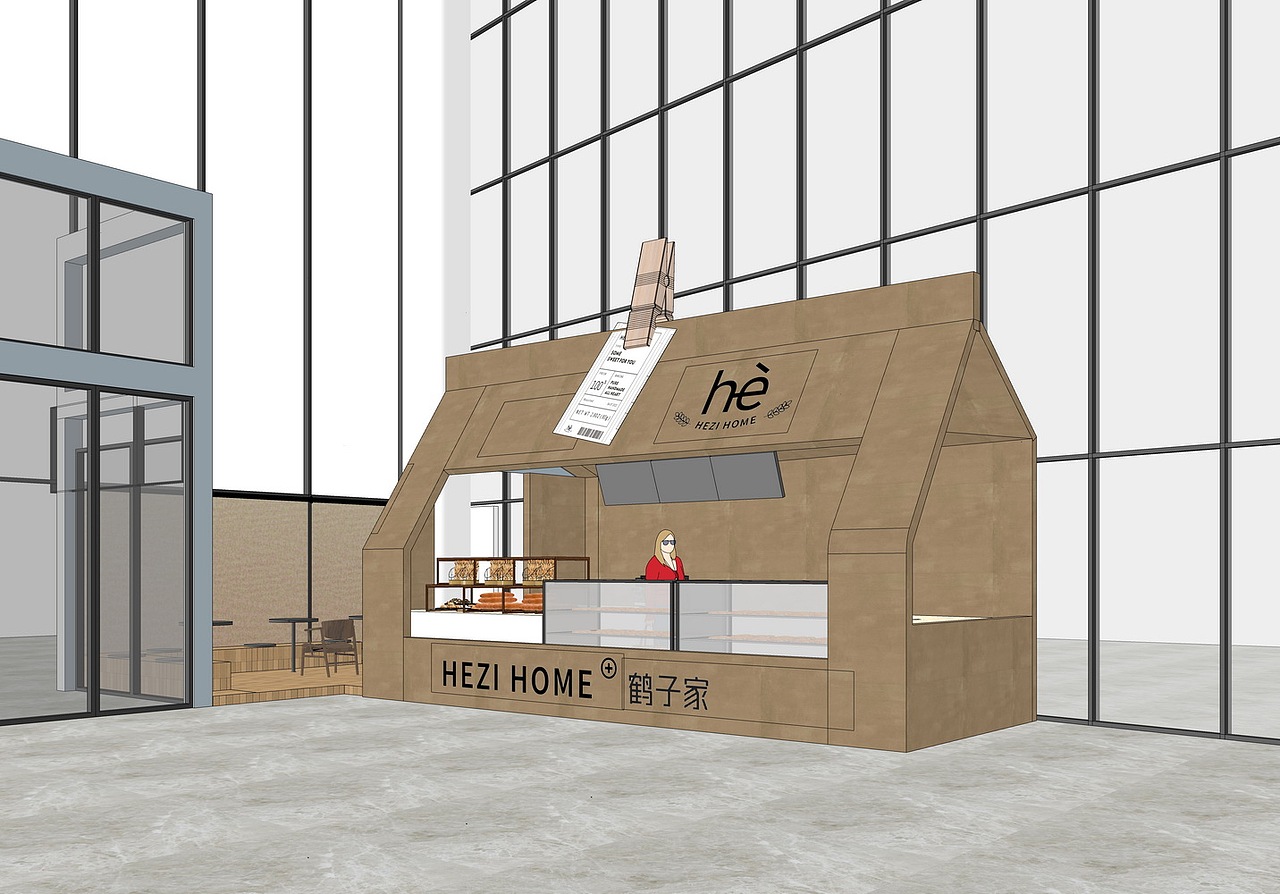 移动售卖亭咖啡厅SU模型下载