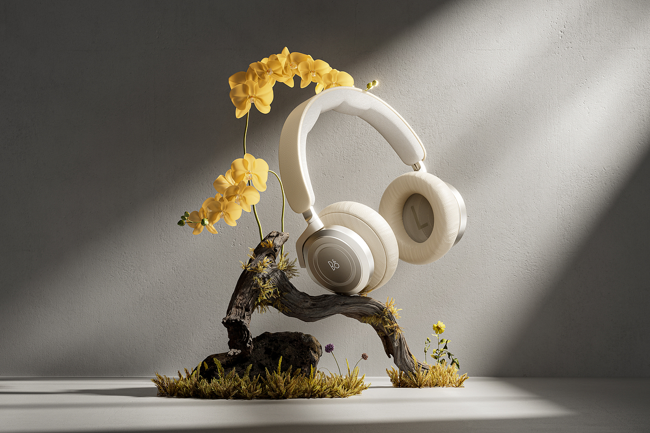 一组Beoplay头戴式蓝牙耳机渲染