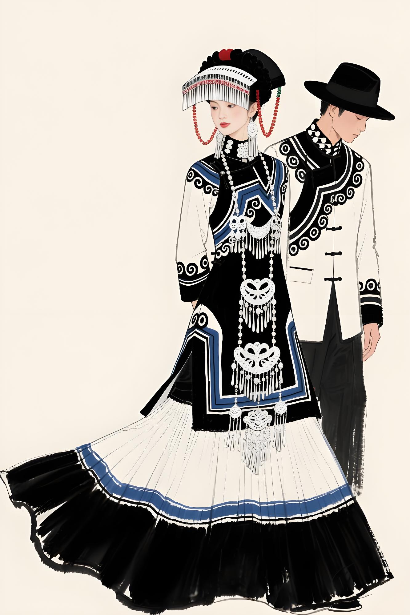彝族高定礼服设计说明（图ZMTUxMDYwMzI=） - 观点 - 站酷设计师欲阳城原创素材 - 站酷ZCOOL