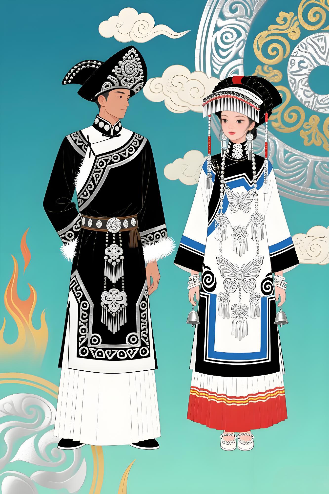 彝族高定礼服设计说明（图ZMTUxMDYwNTI=） - 观点 - 站酷设计师欲阳城原创素材 - 站酷ZCOOL