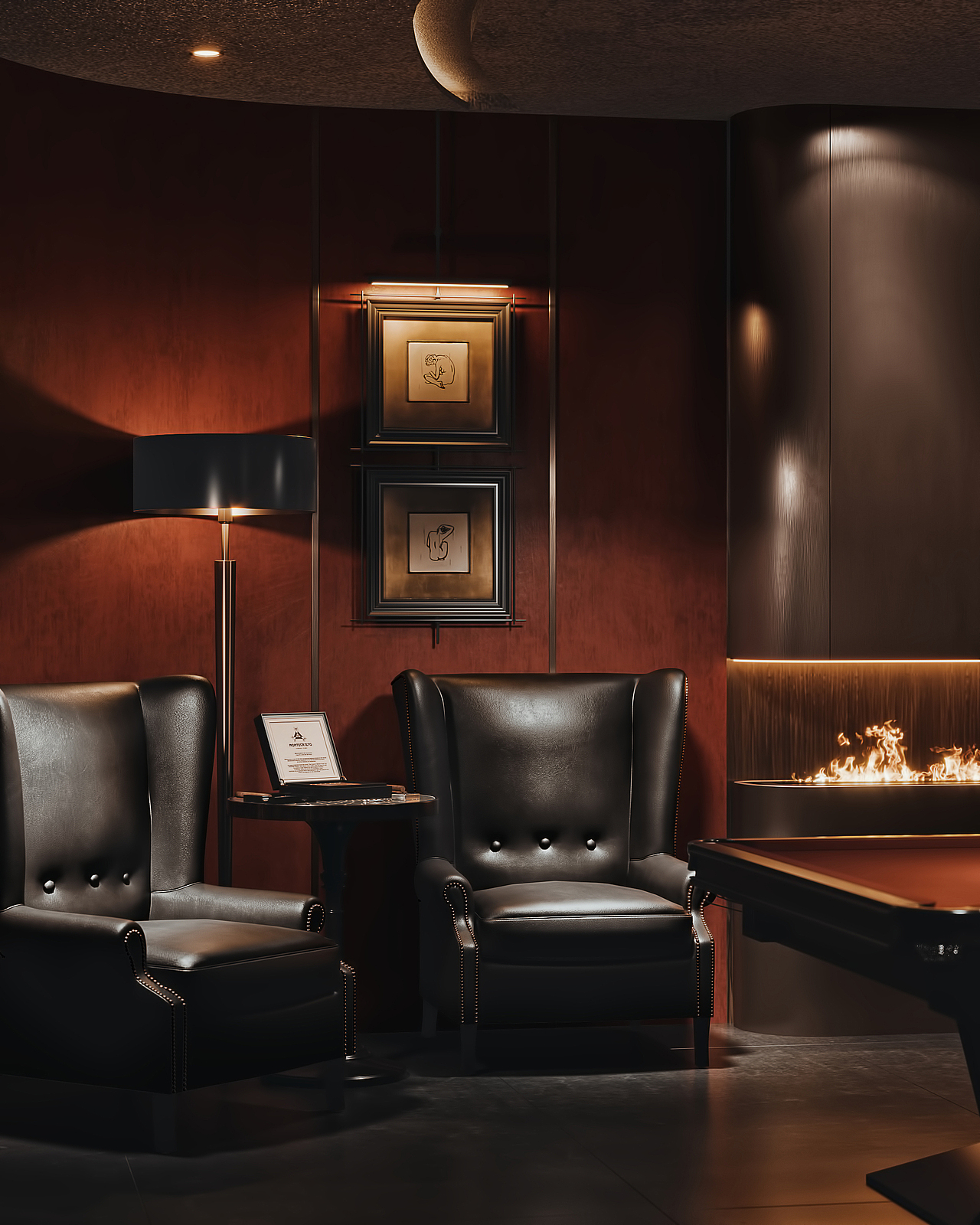 暗黑风雪茄吧酒吧（图ZMzkxMzUzNDgw） - 商业空间设计 - 站酷设计师阿文精工原创素材 - 站酷ZCOOL