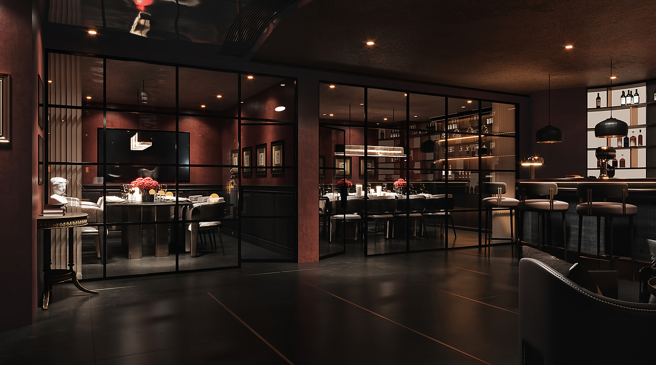 暗黑风雪茄吧酒吧（图ZMzkxMzUzNTEy） - 商业空间设计 - 站酷设计师阿文精工原创素材 - 站酷ZCOOL