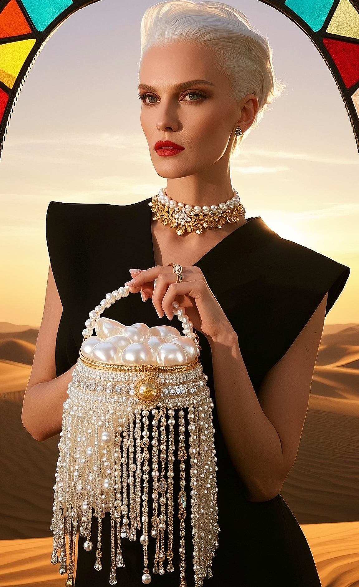 灵感说研发中心手工编织珍珠包(流苏款)