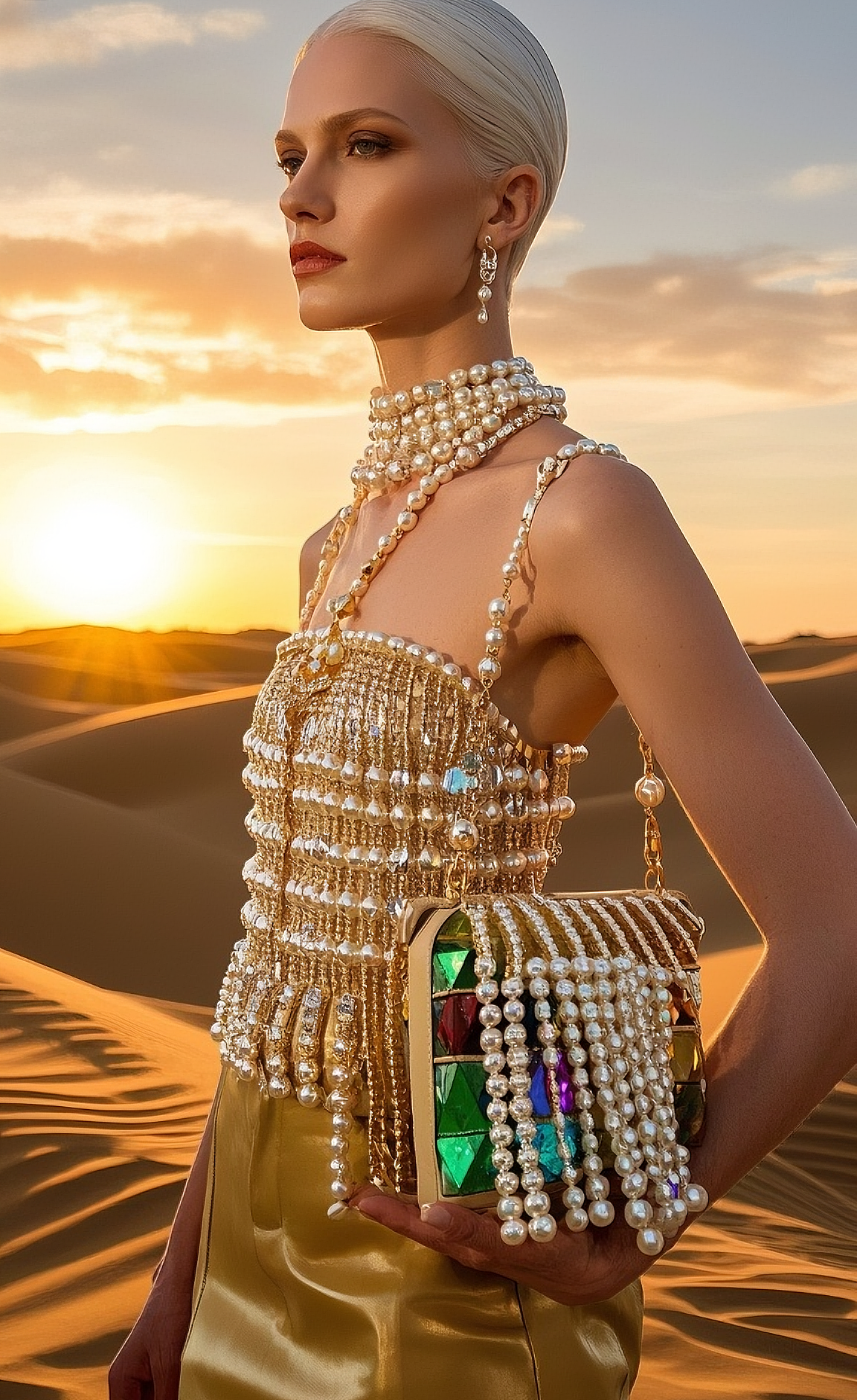 灵感说研发中心手工编织珍珠包(流苏款)